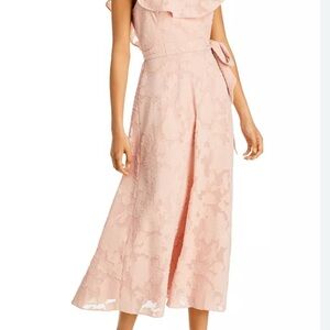 Aqua Blush Floral Midi Dress